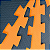 Kit Home 06 Alta Performace Artes Marciais (100x50x40mm) Azul Marinho/Laranja - Imagem 4
