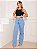 Calça Wide leg clara - Imagem 1