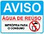 Placa Aviso Água de Reuso - Imagem 1