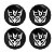 Jogo 4 Emblema Logo Adesivo Roda Transformers 56mm - Preto - Imagem 1