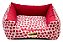 Cama Quadrada para Cachorro ou Gato Luppet Vermelho Joaninha - Imagem 1