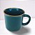 Caneca Zaro Café Verde com borda dourada 200ml - Imagem 1