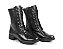 Bota Coturno Cano Médio Couro Preto - Imagem 1