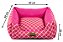 Cama Quadrada para Cachorro ou Gato Luppet Luxo Rosa Geométrico Tamanho:M - Imagem 3