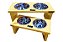 Comedouro Duplo Elevado Personalizado Toronto Madeira Potes Inox A9 - Imagem 2