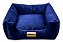 Cama Quadrada para Cachorro ou Gatos Super Luxo Luppet Azul Tamanho:M - Imagem 3