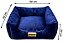 Cama Quadrada para Cachorro ou Gatos Super Luxo Luppet Azul Tamanho:M - Imagem 1