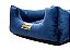 Cama Quadrada para Cachorro ou Gatos Super Luxo Luppet Azul Tamanho:M - Imagem 2