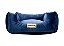 Cama Quadrada para Cachorro ou Gatos Super Luxo Luppet Azul Tamanho:M - Imagem 5