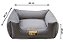 Cama Quadrada para Cachorro ou Gatos Super Luxo Luppet Cinza Tamanho:G - Imagem 9