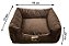 Cama Quadrada para Cachorro ou Gatos Super Luxo Luppet Marrom A6 - Imagem 9