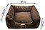 Cama Quadrada para Cachorro ou Gatos Super Luxo Luppet Marrom A6 - Imagem 3