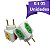 Kit 05un Adaptadores tomada Cubo Colorido 4 saídas - Imagem 1
