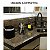 Kit Cozinha Preto/Cromado Lixeira, Porta detergente, talher - Imagem 5