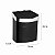 Kit Cozinha Preto/Cromado Lixeira, Porta detergente, talher - Imagem 2