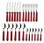 Faqueiro Tramontina Tulum Laminas Aco Inox Vermelho 24 Pecas - Imagem 2