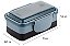 Marmita Lunch Box Cinza Com Preto Electrolux Com Divisoria - Imagem 3