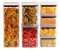 Kit 7 Potes Mantimentos Alimento Hermético Quadrado Acrílico - Imagem 1