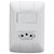 Interruptor Simples + Tomada 2p+t 250v Tramontina Aria 20a - Imagem 1
