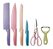 Conjunto De Facas Inox Coloridas Descascador Tesoura Cutelo - Imagem 1