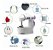 Mini Máquina De Costura Reta Portátil Branca 110v/220v - Imagem 7