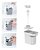 Kit Porta Detergente + Cesto De Lixo + Rodo De Pia Ou - Imagem 7