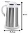 Garrafa Térmica Jarra Inox Camélia Gatilho 1 Litro Branca - Imagem 2