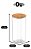 Pote Hermético Tampa De Bambu Transparente 1,5l Ou - Imagem 5