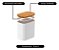 Pote Hermético Organizador Tampa De Bambu Branco 1,5l - Imagem 4
