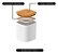 Pote Hermético Organizador Tampa De Bambu Branco 150ml - Imagem 5