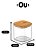 Pote Hermético Porta Tempero Tampa De Bambu Natural 150ml - Imagem 6