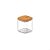 Pote Hermético Porta Tempero Tampa De Bambu Natural 150ml - Imagem 1