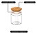 Pote Hermético Porta Tempero Tampa De Bambu Natural 150ml - Imagem 5