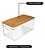 Organizador De Armario Clear Com Tampa De Bambu 15,5x30,5 Ou - Imagem 4