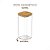 Pote Hermético Tampa De Bambu 340ml Quadrado Keep Ou - Imagem 2