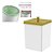 Lixeira Quadrada 6,5 Litros Branco/dourado - Future - Imagem 2