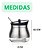 Açucareiro De Luxo Aço Inox Com Tampa E Colher 9x9 Cm - Imagem 3