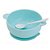 Prato Tigela Infantil Com Ventosa Silicone - Azul - Imagem 1