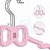Cabide Infantil Veludo Rosa Laço 5pcs - Imagem 4