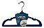 Kit 5 Cabides D Veludo Infantil Carrinho Azul Ultrafino Slim - Imagem 6