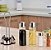 Kit Porta Azeite Galheteiro Tempero Inox Saleiro Vidro 4 Pcs - Imagem 3