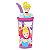 Copo Infantil 3d Com Canudo Cinderela 360ml Princesas Disney - Imagem 1
