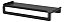 Toalheiro Com Prateleira 28cm - Preto Fosco Future 6010pt - Imagem 1