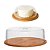 Kit Porta Queijo E Porta Bolo Frios Frutas - Bambu - Imagem 1