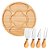 Kit Petisqueira Grande Bambu + Jogo Para Cortar Queijo - Imagem 1