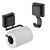 Kit Porta Papel Higienico + Gancho Multiuso Preto Ventosa - Imagem 1