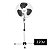 Ventilador Coluna Pedestal 3 Velocidades Branco/preto 220v - Imagem 1