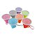 Kit  10 Copos De Silicone Retrátil Com Tampa 270ml - Imagem 1