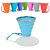Kit 20 Copos De Silicone Retrátil Com Tampa 270ml - Imagem 2