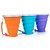 Kit 3 Copos De Silicone Retrátil Com Tampa 270ml - Imagem 1